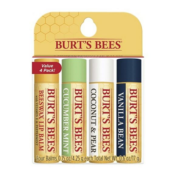 Burts Bees lip Balm, 4 Pack, NEW/Sealed.